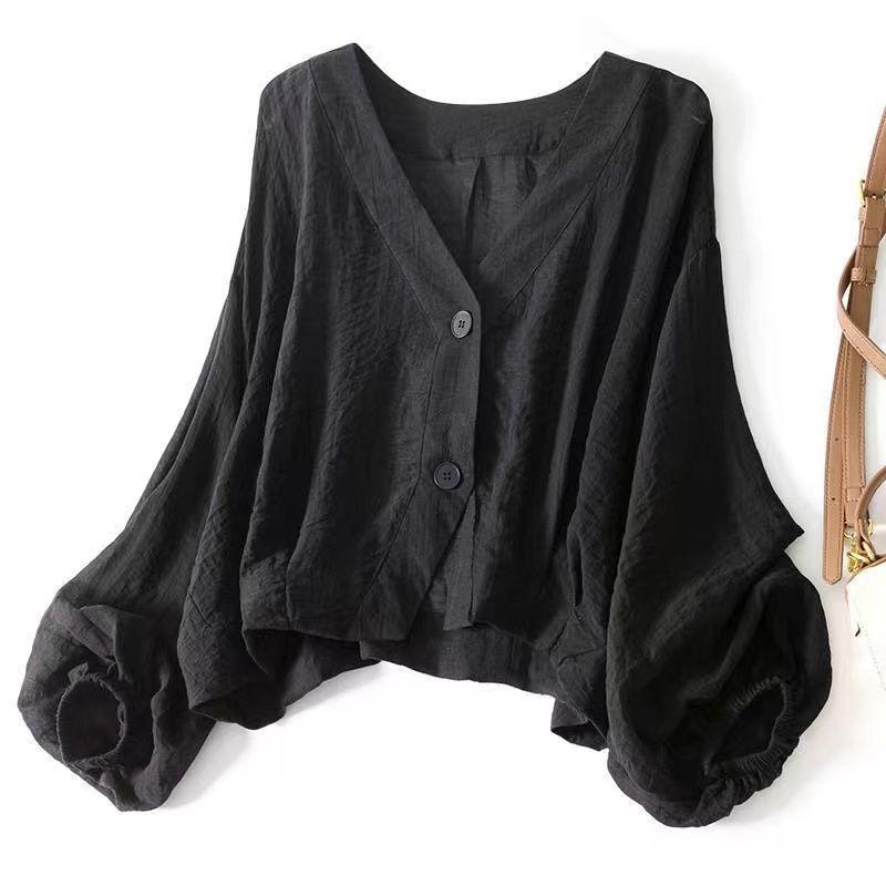 Summer Short Shawl Outerwear Cardigan Fashionable Versatile Thin Chiffon Long Sleeve Shirt Top Sunscreen Women's Appare