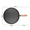 Cast Iron Pan Thickened Pancake Pan Wood Handle Pan