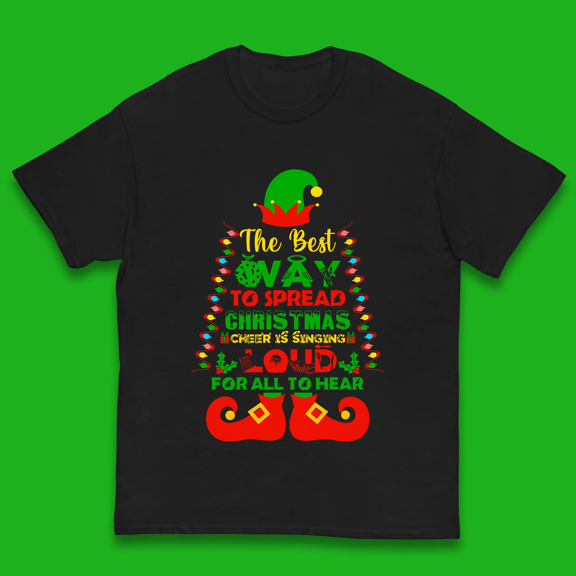 Elf Christmas Kids T Shirt Christmas Elf Quote Top 110