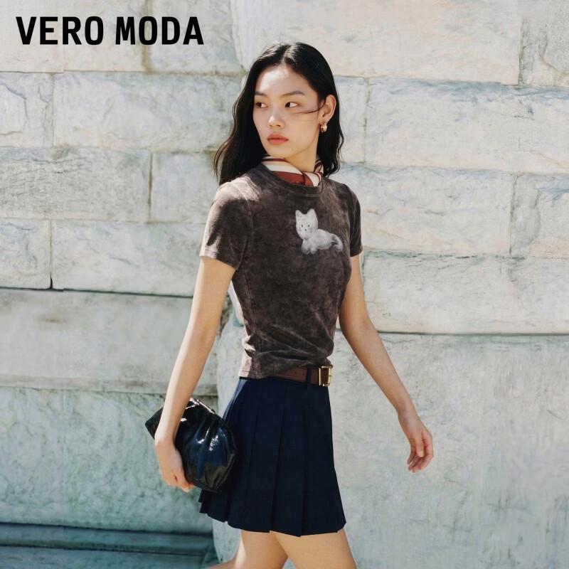 VEROMODA Women s Kitten Print T-Shirt M