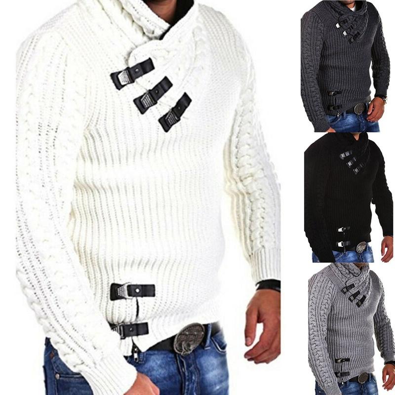 Mens Flower Twist Winter Sweater Knitted Sweater Pullover Jacket Coat Wear Knit