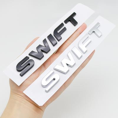 3D Letter Rear Trunk ABS Plastic Chrome Silver Nameplate Auto Badge Decal 16.5cm Fit