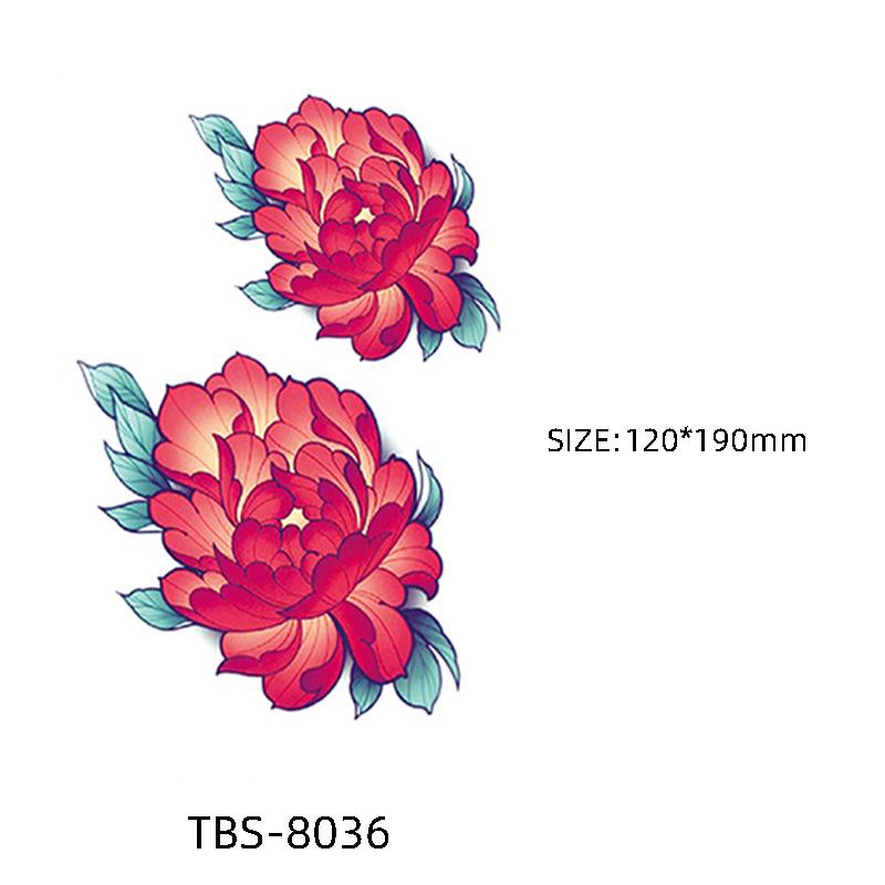 Waterproof Semi-Permanent Black & White Totem Flower Tattoo Stickers