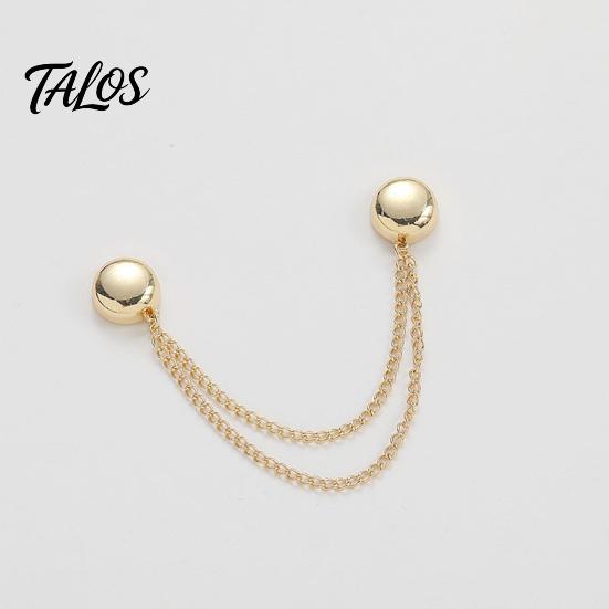 Trouser Leg Clips 2Pcs Magnetic Clothing Pin for Shortening Pants Legs, Button Clip Legs Shirt Sleeves Hems, Clothes Decorative with Chain No