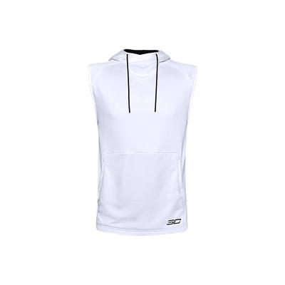 UA SC30 Gilet Felpa Senza Maniche Uomo Top Bianco 1356995-100
