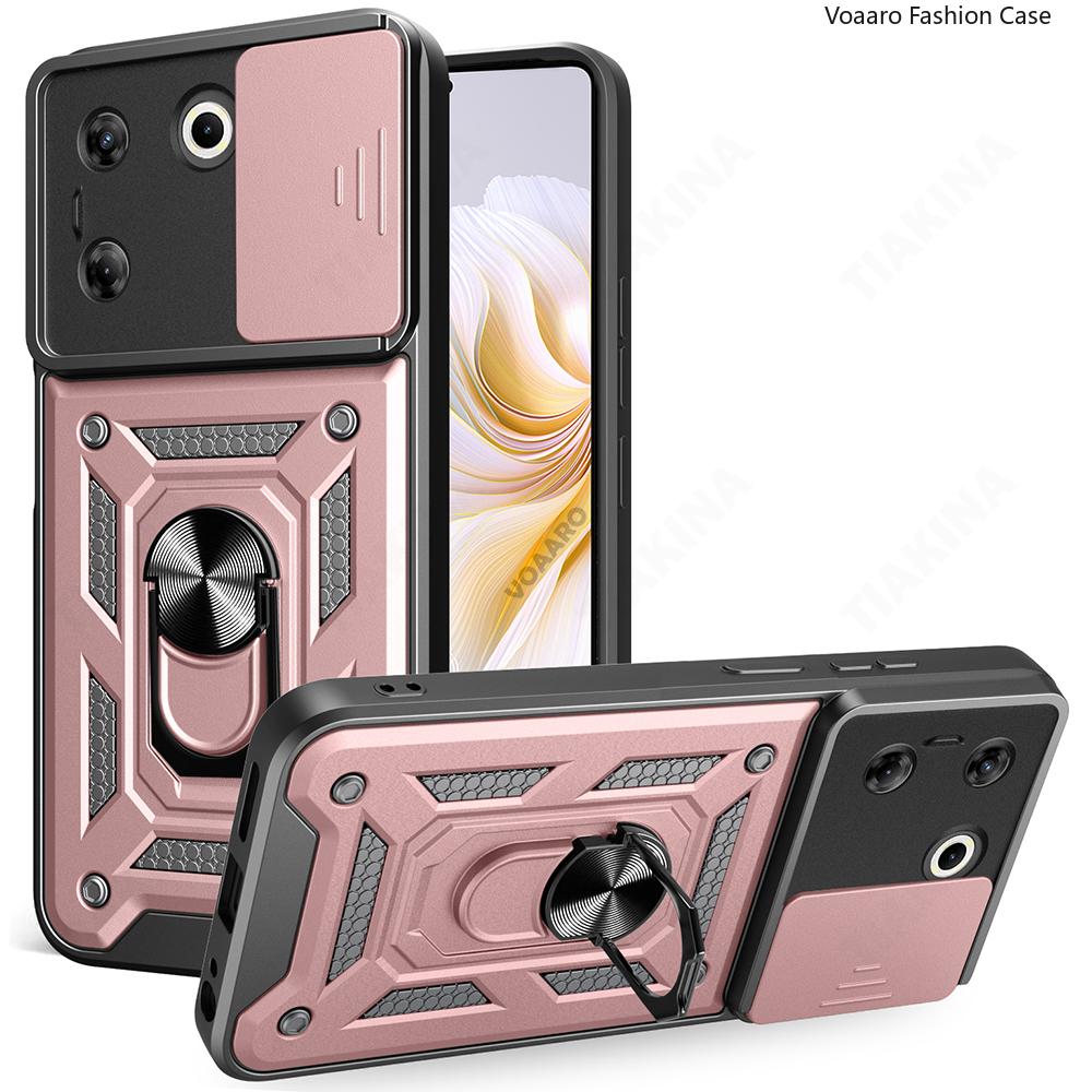 Slide Lens Armor Funda for Tecno Camon 20 Pro 5G Case Magnetic Rotate Ring Stand Holder Cover for Tecno Camon 20 Pro 5G Case