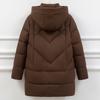 Plus Size XL-5XL Middle Age Women Winter Coats Hooded Casual  Long Parkas Thick Warm Women's Jackets