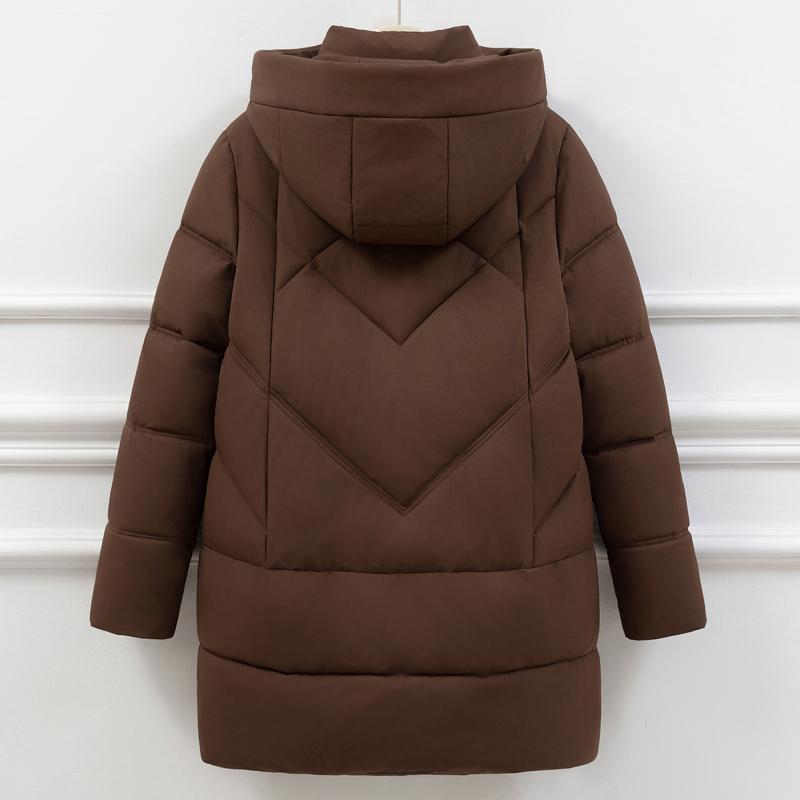 Mărimi Mari XL-5XL Femei de Vârstă Mijlocie Paltoane de Iarnă cu Glugă Casual Parka Lungă Jachete Groase și Călduroase pentru Femei