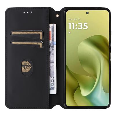 For Motorola Moto G86 5G Case Wallet Rhombus Imprinted Leather Phone Cover