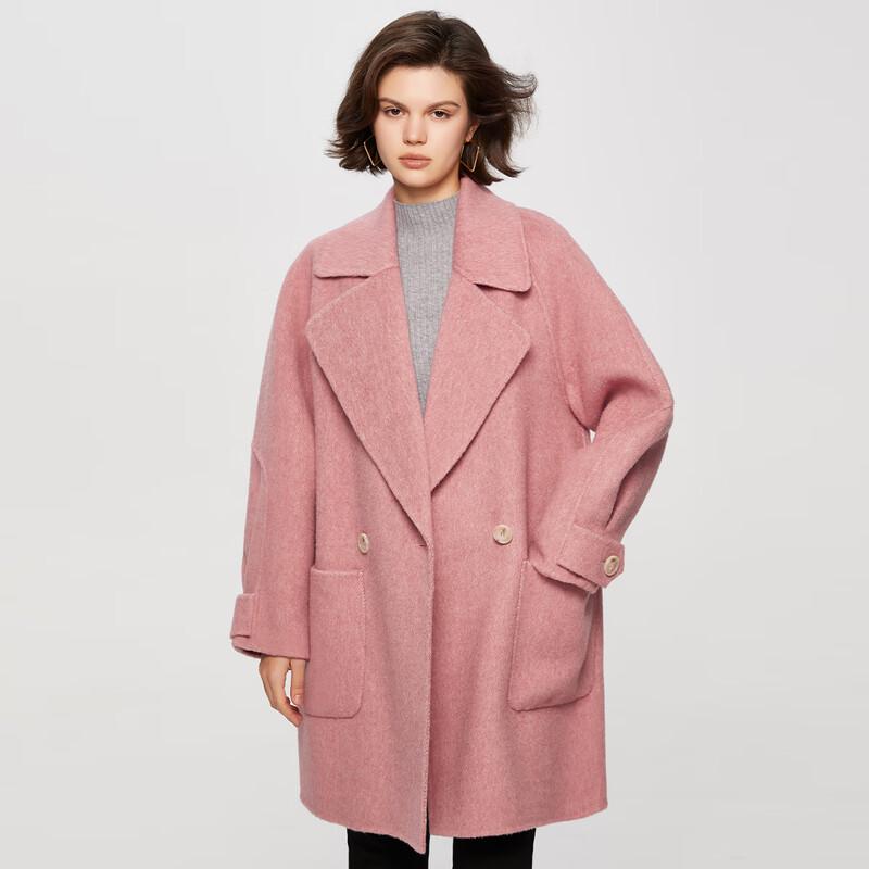 Women's Wool Blend Lapel Mid-length Coat