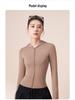 Herbst/Winter Hohelastische Slim-Fit Kapuzen-Yoga-Jacke für Damen