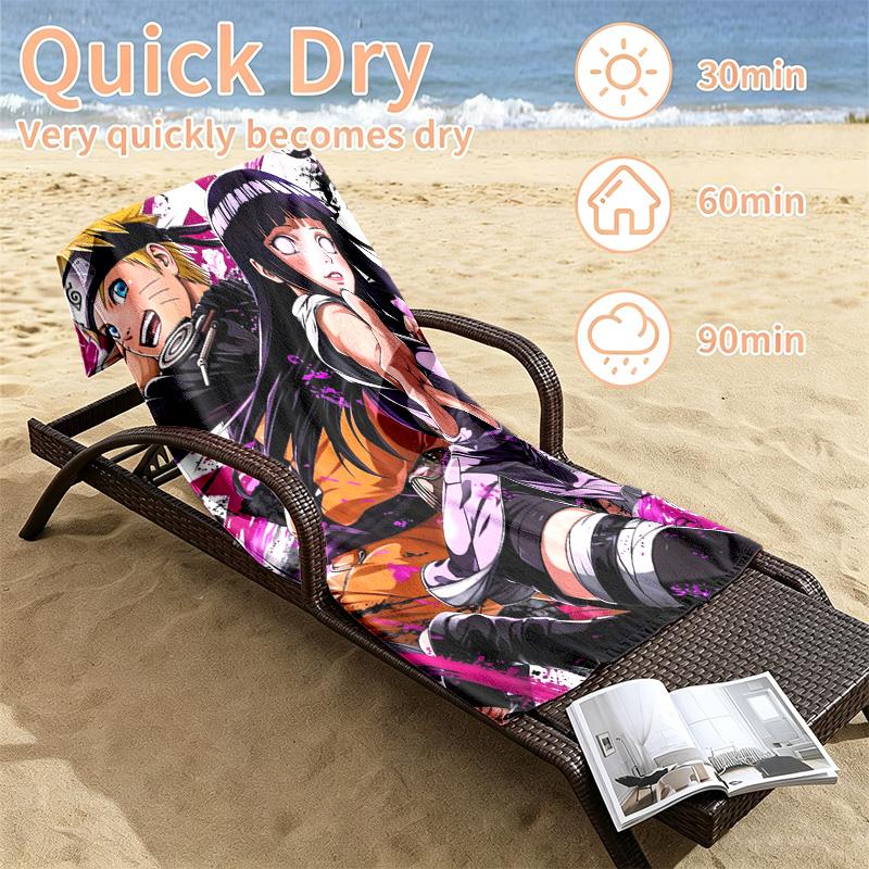 Naruto Beach towels also serve as bath towels summer essential a musthave for the outdoors the beach and the pool