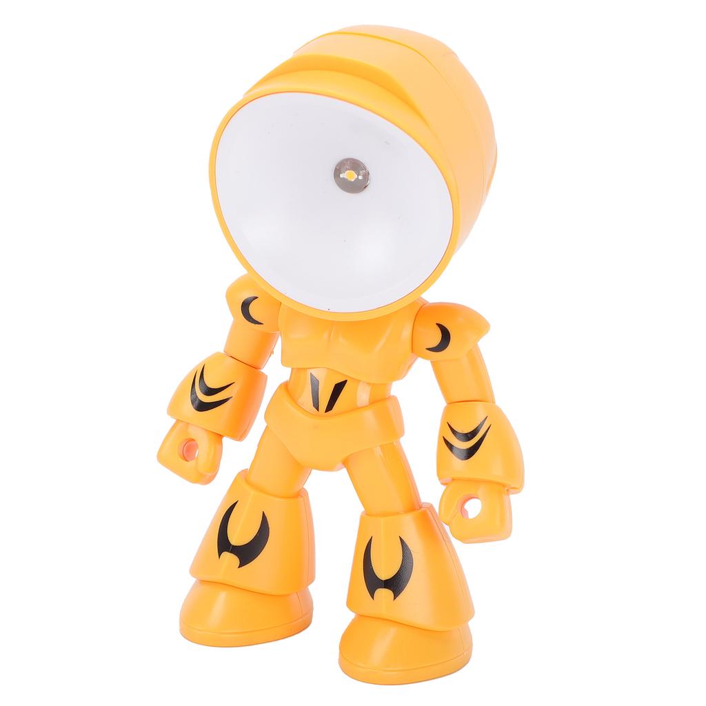 Robot Table Lamp Cute Desk Lamp Decorative LED Nightstand Light for Bedroom Study Home Dorm Room Office Yellow