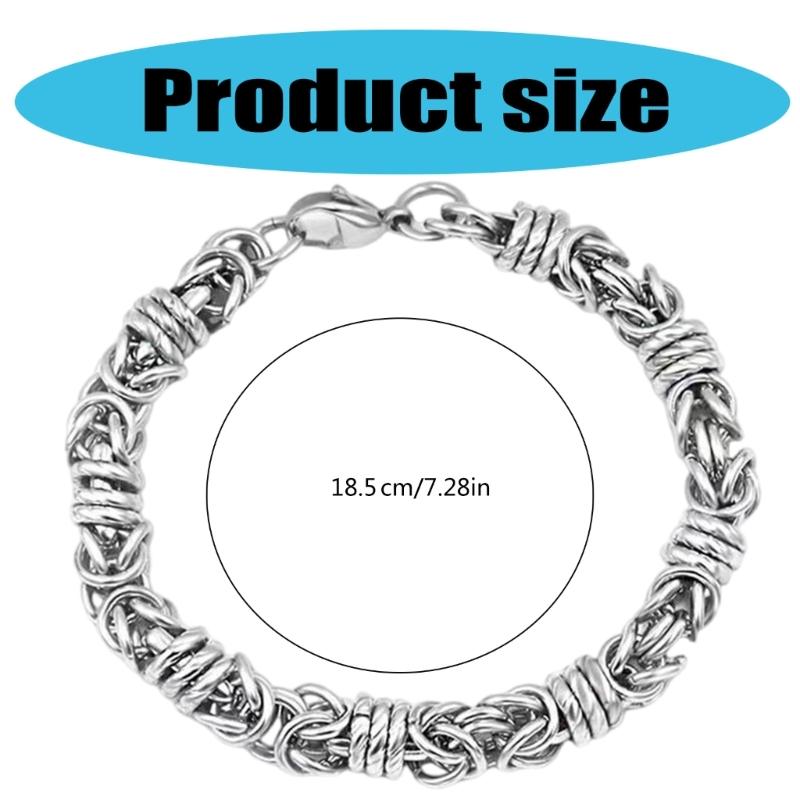 Handmade Stainless Steel Bracelet Vintage Wrist Jewelry Delicate Braided Bracelet Suitable for Men and Woman Present