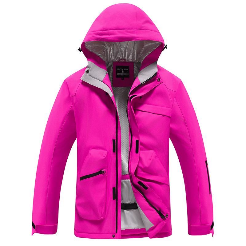 Skiing Jacket for Women and Men Snowboard Coat Waterproof Windproof Insulated Winter Mountain Outdoor Snow Sports Hooded Warm Ski Jackets With Pockets