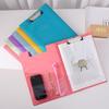Prancheta Dobrável com Bolso Transparente Pasta de Prancheta em Couro Estojo para Documentos com Prancheta Pasta para Conferência de Negócios