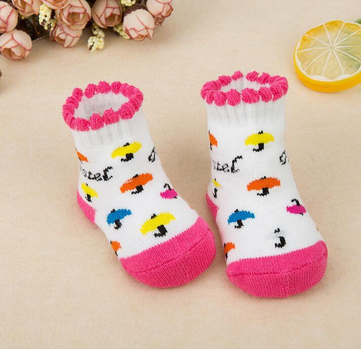 21 Color Baby Socks Boy Girl Winter Cute Bear Puppy Newborn Kids Children Infant Toddler Terry Warm Slipper Striped Star Dot