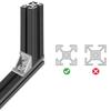 Resilient Metal Profile Fasteners 90 Degree Connection Supports For 3D Printer Structures Cabinet Strengthening  Building