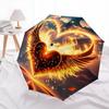 1pc Flaming Heart Wings Umbrella Automatic Opening/Closing, Foldable Design, Outdoor, Festival Gift for Fans, Travelers, Daily Use.R078