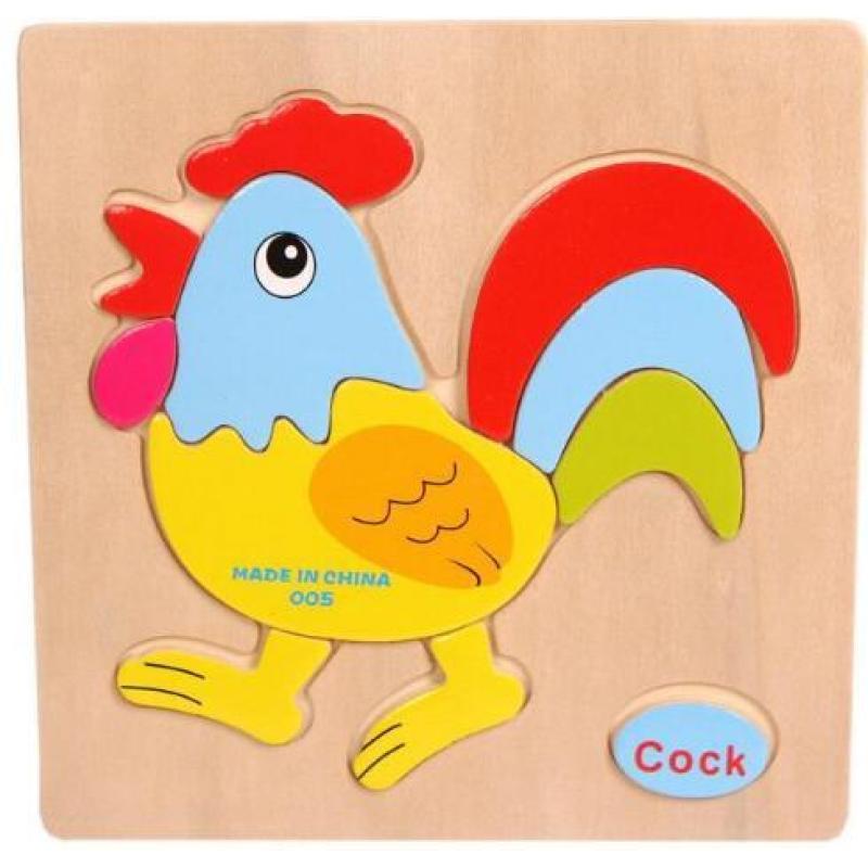Wooden Puzzle Toy Children Building Blocks Cartoon Animal Boys Girls Early Childhood Toys