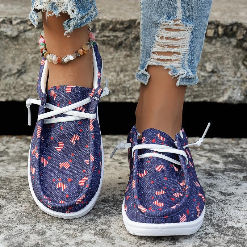 Flower-laced Sports Shoes, Low-top and Large-sized Fashionable Loafers, Sports Shoes for Women