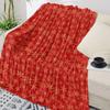 Christmas Golden Snowflake Texture Throw Blanket Christmas Blanket Soft Plush Warm Sofa Throw Blanket Holiday Gifts