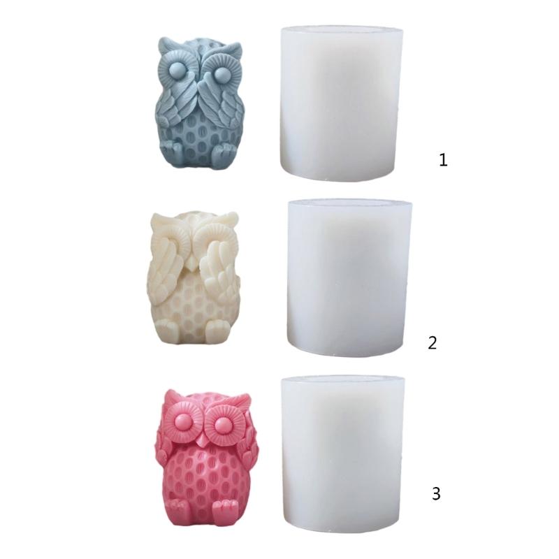 Owl Candle Silicone Mold Handmade Soap Moulds for Candle Making DIY Resin Crafts Rose Scented Candle Resin Mold
