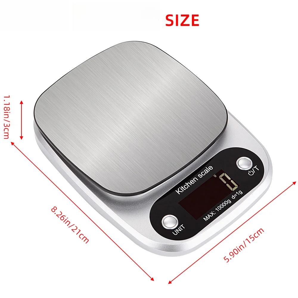 Fodwet 5Kg/0.1G Digital Kitchen Scale, Stainless Steel Food Scale with Lcd and Zero for Baking, Cooking and Meal Preparation