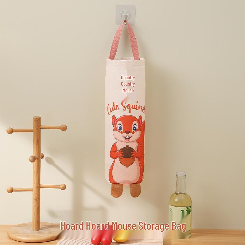 Wall-Mounted Kitchen Plastic Bag Organizer and Collector