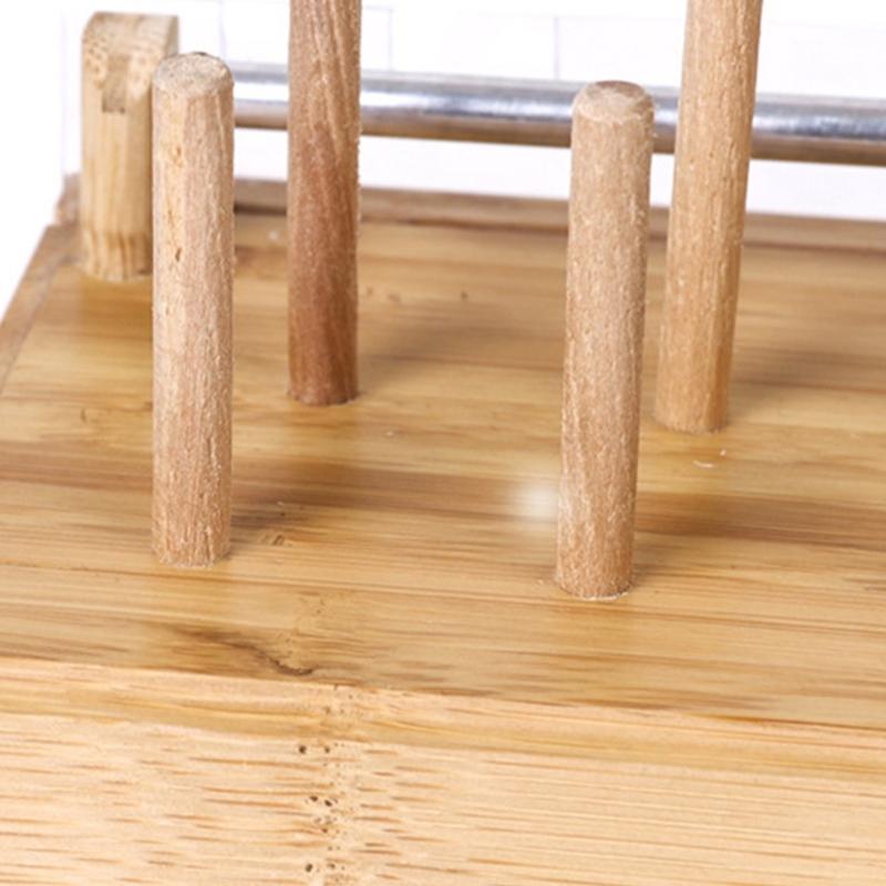 Wooden Fishing Tackle Organizers For 12 Regular Spools And Dispensing Fly Tying Thread Spool Stand