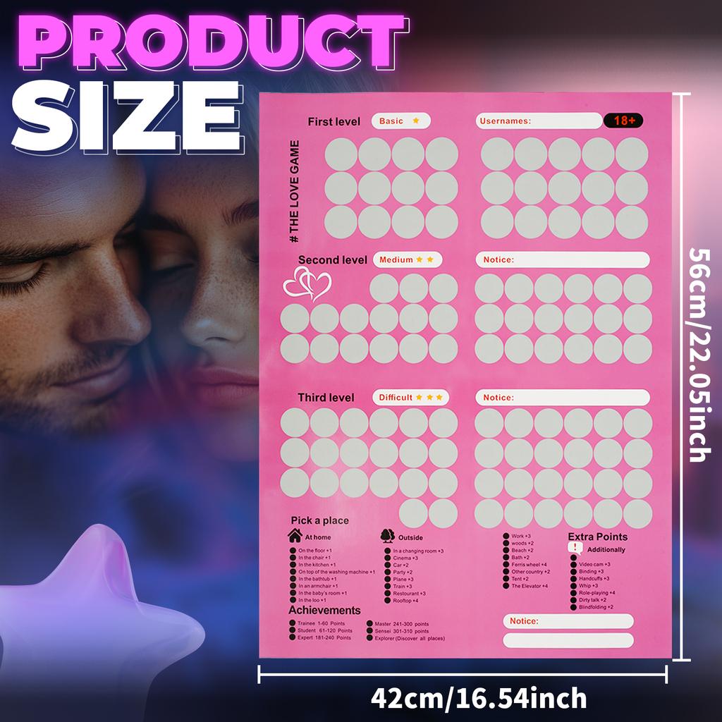 Couple Gift Scratch Off Poster Funny Love Game Scratch Off Poster 100 Things on Date Night Couple Dating Scratch Off Poster