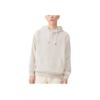 Li-Ning Wade Series Alphabet Pattern Plus Velvet Loose Pullover Hoodie Winter Unisex Tops White AWDS115-6