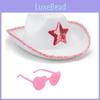 Fivepointed Star Cowboy Hat With Pink Heart Glasses For Costume Parties And Halloween Celebrations