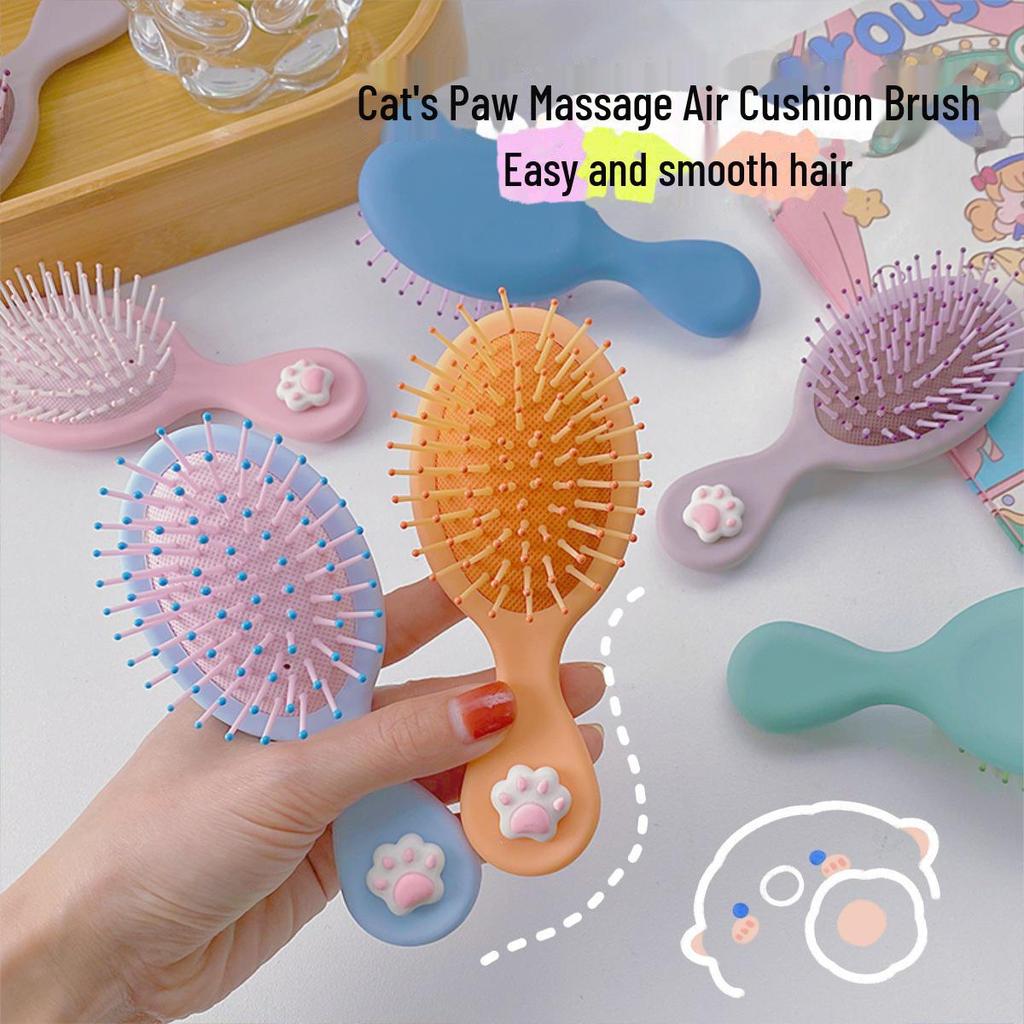 Korean Cartoon Bear Air Cushion Hair Comb - Soft, Cute, Portable for Girls