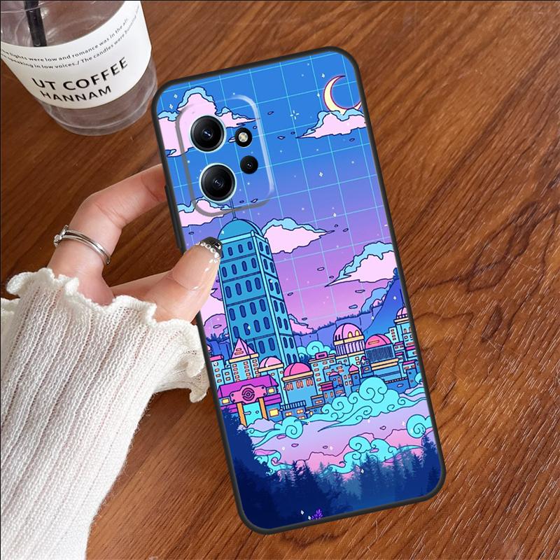 Neon Village Bathhouse Night Case For Xiaomi Redmi 14C 13C 10C 12C Redmi Note 14 Pro 13 12 11 9 10 9S 10S 11S 12S Cover