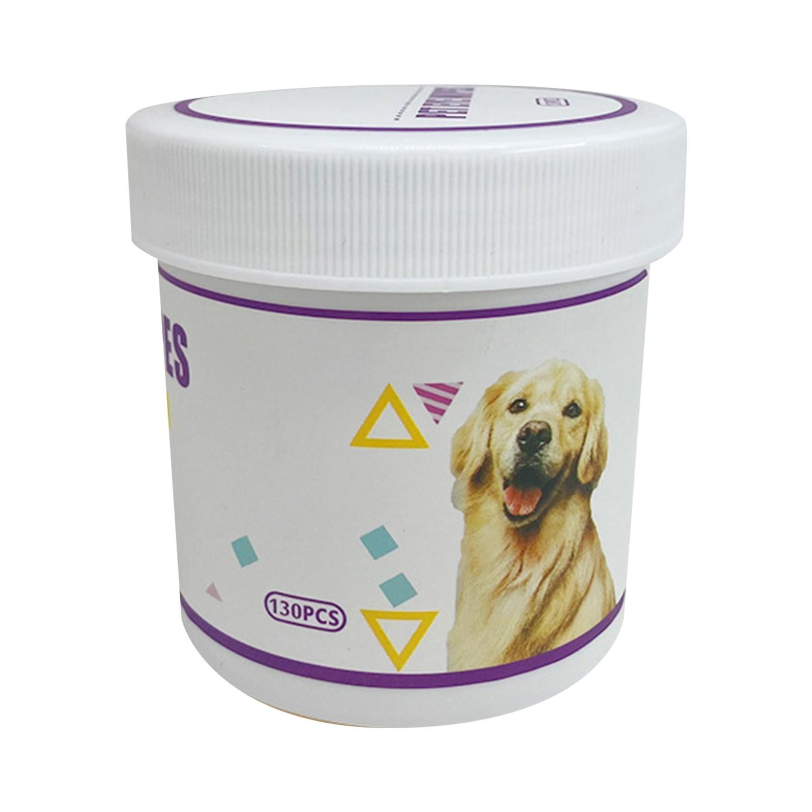 

Салфетки для чистки глаз у собак, упаковка из 130 таблеток, средство для чистки глаз у собак и кошек, салфетки для удаления пятен от слез у домашних животных, салфетки для чистки глаз у собак, подушечки для чистки глаз, без запаха, 165 мл One Size белый