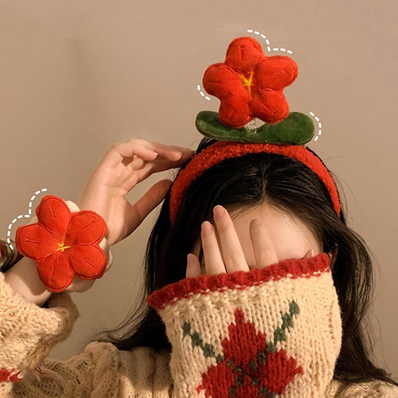 1 Stück Kreative Lamm Plüsch Blume Haarreifen für Mädchen Frau Niedliche Koreanische Kopfbedeckung Kopfreif Haarreifen Haar Accessoires Ornamente