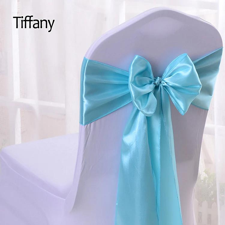 Satin Chair Sashes Ties 12Pcs Chair Decorative Satin Sashes Bow Design for Wedding Events Banquet Home Kitchen Decoration