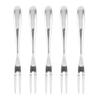 5Pcs Rustless Steel Dessert Fork Polished Edge Cocktail Fork Portable Seafood Fork  Party Use