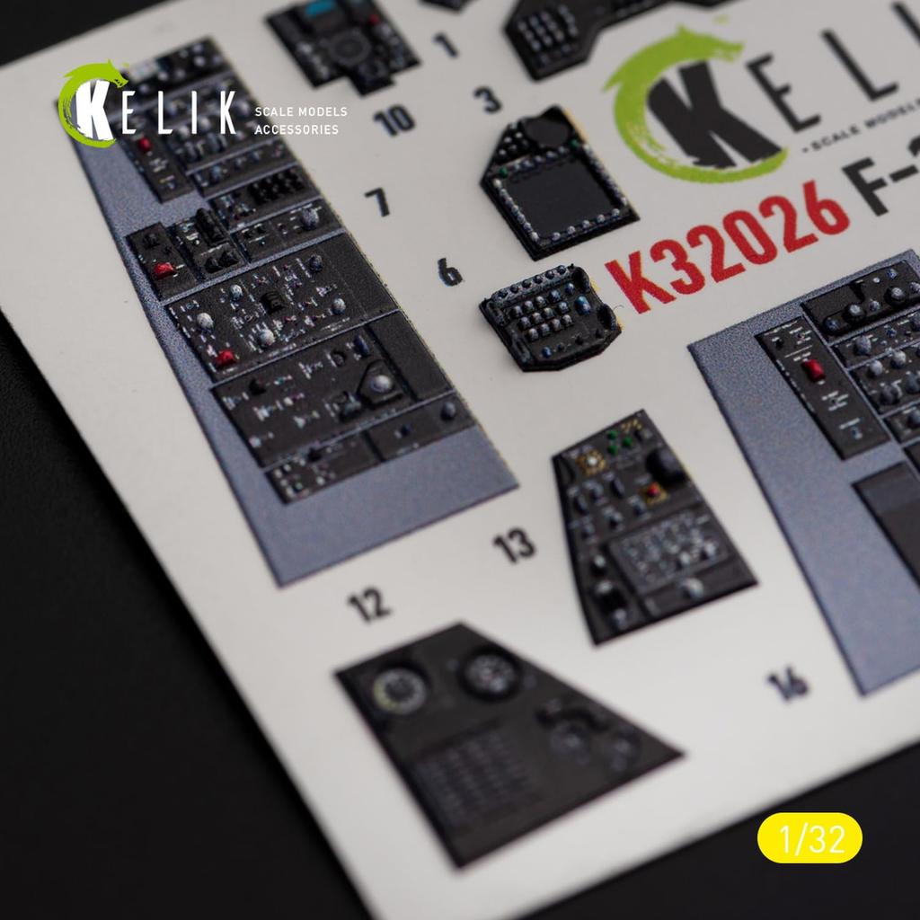 Reskit Sufa Interior 3D Decal Plastic Model Decal RSKK32026 1/32 F-16I (for Academy) (Airplane)