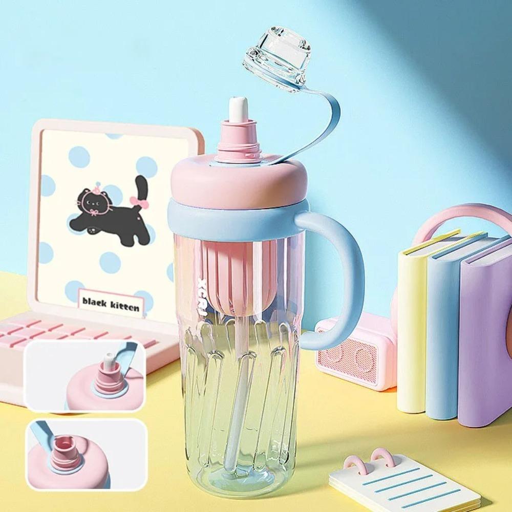 

950ml Portable Water Bottle Large Capacity Double Drinking Cup For Travel Summer Outdoor червоний