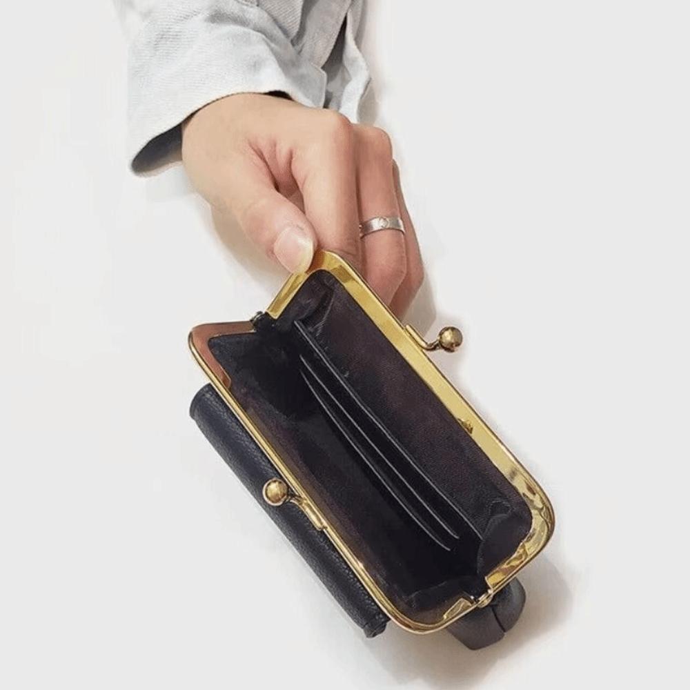 PU Leer Mini Slotclip Muntzakje Lychee Patroon Kleine Item Tas Knipsluiting Leren Portemonnee Cadeau