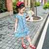 Girls Summer Sweet Checkered Sleeveless Dress