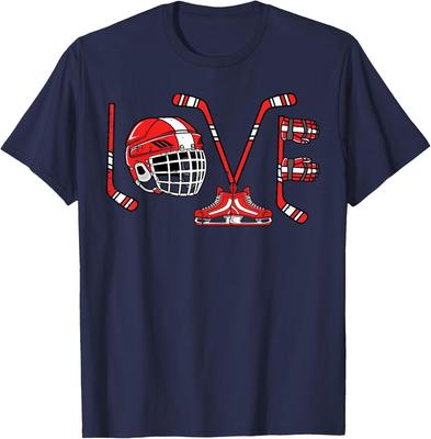 Valentines Day Love Ice Hockey Items for Fans Unisex T-Shirt
