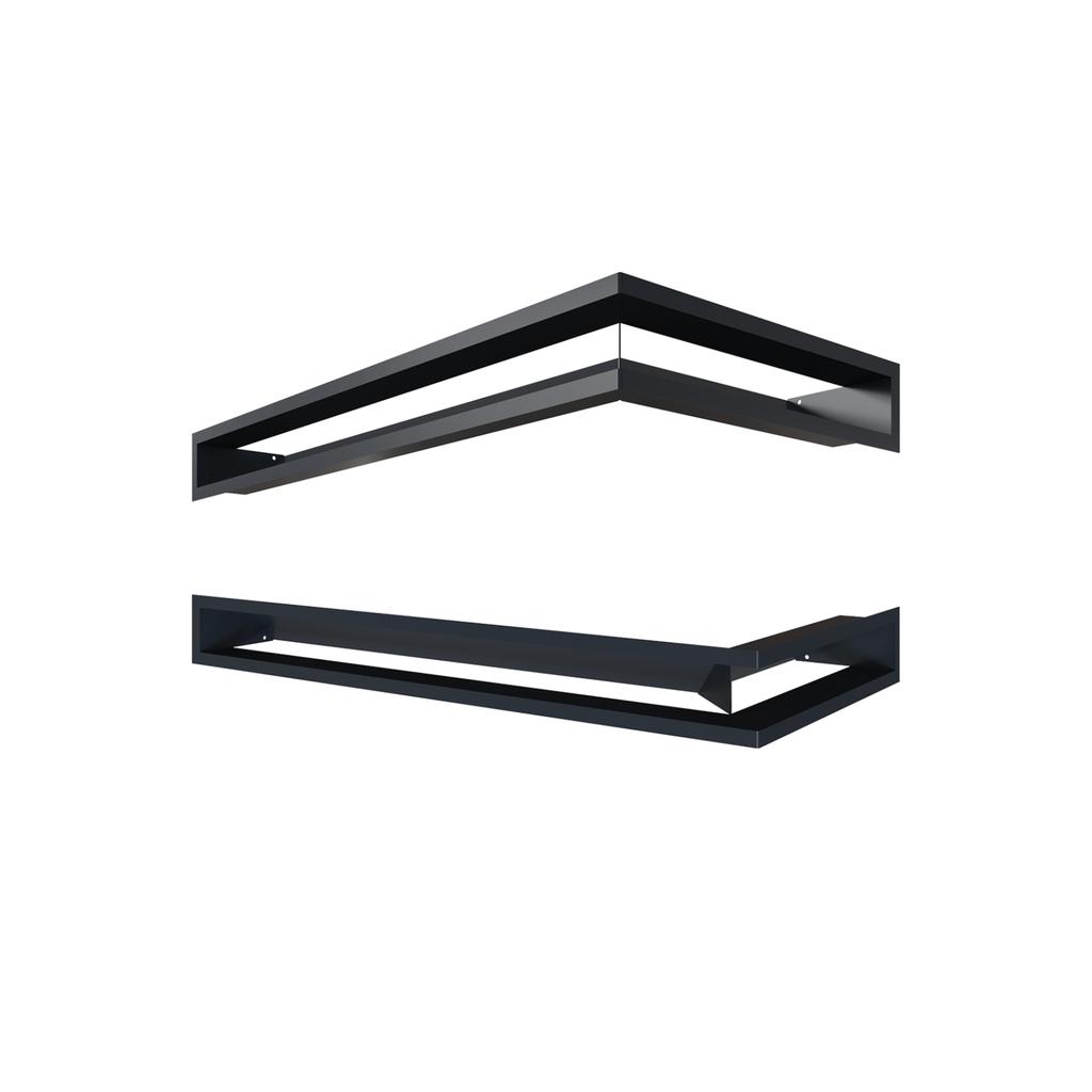 Fireplace grille KRATKI LUFT Graphite 9x80x40 Right Ventilation Set of 2 pcs