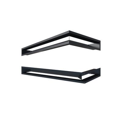 Fireplace Grille KRATKI LUFT Graphite 9x80x40 Right Ventilation Set of 2 Pcs