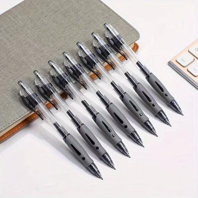 12pcs Retractable Gel Pens Set Black Ink Ballpoint for Writing Refills Office Accessories School Supplies Stationery