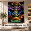 Teenage Mutant Ninja Turtles Tapestry, Personalized Custom Text, Wall Hanging Tapestry For Living Room Home Wall Decor