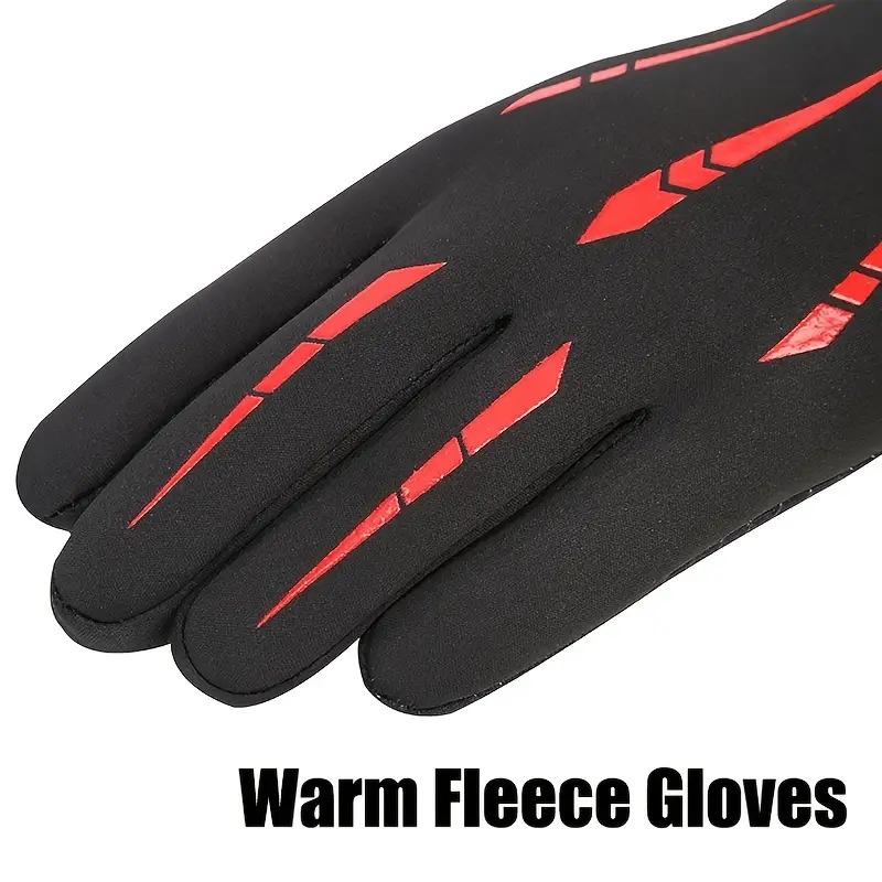 1 pár zimních fleecových teplých rukavic Outdoorové golfové rukavice Motocykl Lyžování Cyklistika Sportovní rukavice, voděodolný protiskluzový dotykový displej