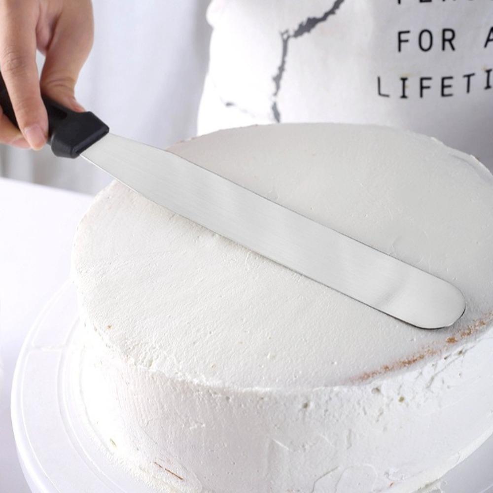 Ny Spatel i Rustfritt Stål til Kakekrem Non-Stick Kjøkkenredskap Bakeredskap 6/8/10/12in Smørglatter Kake
